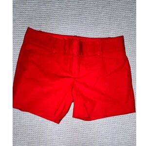 The Limited Red Cotton Spandex Tailored Shorts Womens Size 6